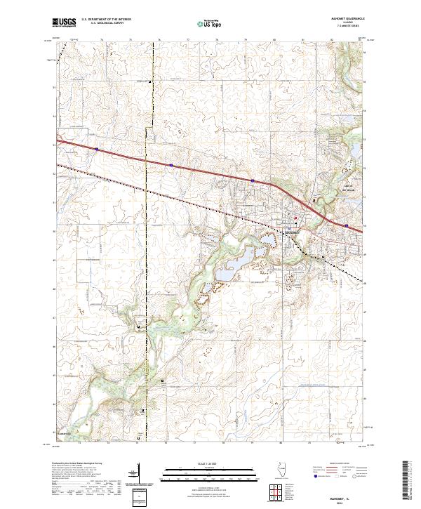Mahomet, IL — USGS 7.5-minute topo (2024)