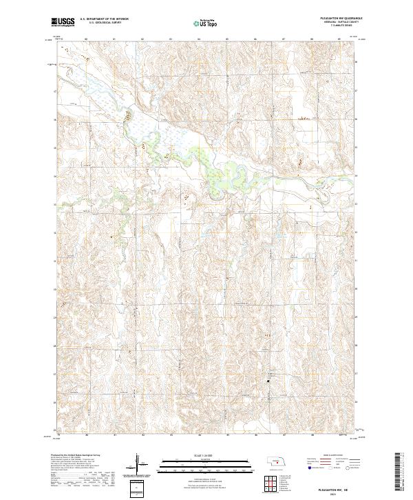 Pleasanton NW, NE — USGS 7.5-minute topo (2021)