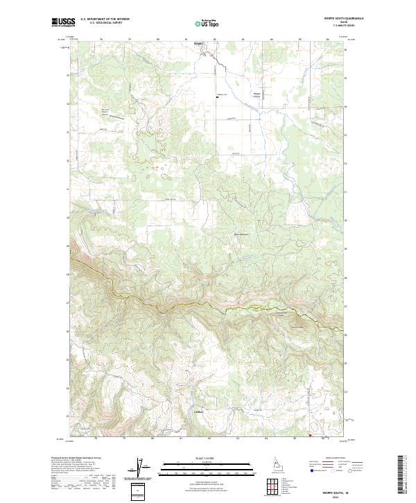 Weippe South, ID — USGS 7.5-minute topo (2024)
