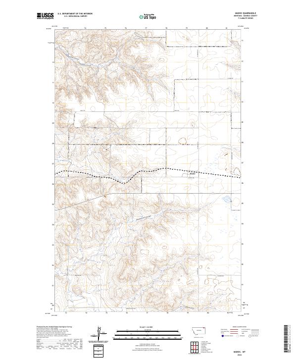 Madoc, MT — USGS 7.5-minute topo (2024)