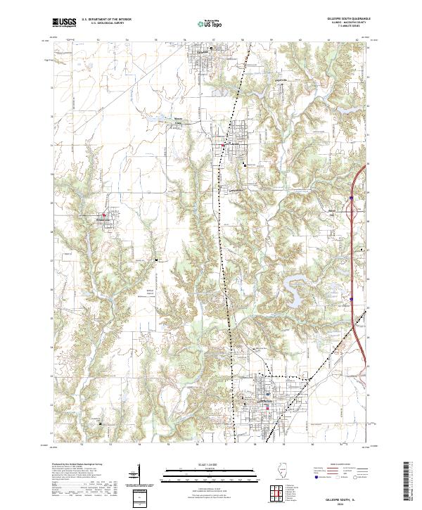 Gillespie South, IL — USGS 7.5-minute topo (2024)