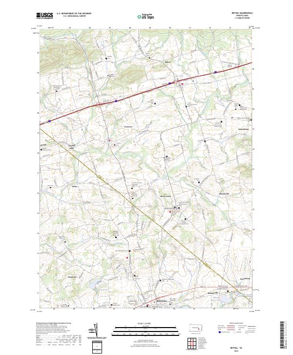 Bethel, PA — USGS 7.5-minute topo (2023)