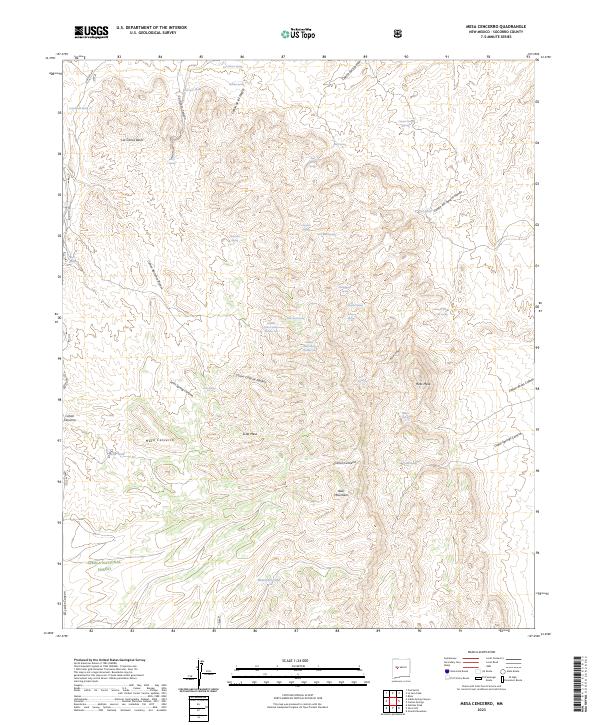 Mesa Cencerro, NM — USGS 7.5-minute topo (2023)