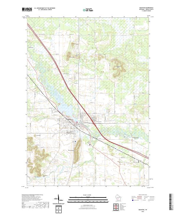 Mauston, WI — USGS 7.5-minute topo (2022)