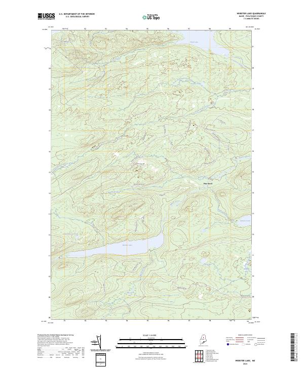Webster Lake, ME — USGS 7.5-minute topo (2024)