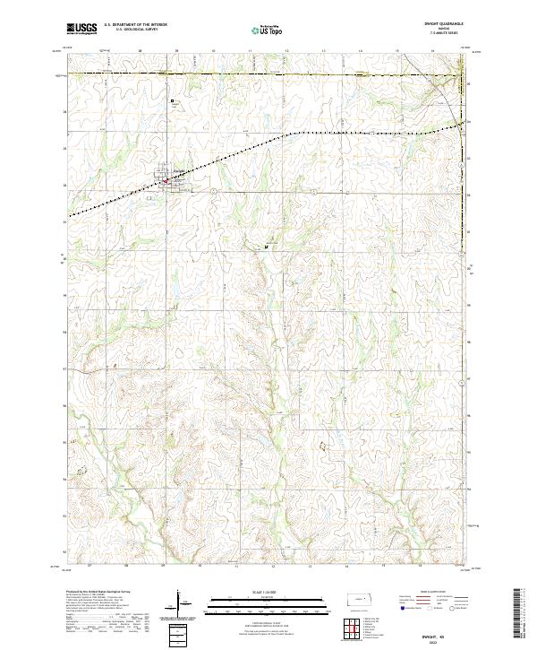 Dwight, KS — USGS 7.5-minute topo (2022)