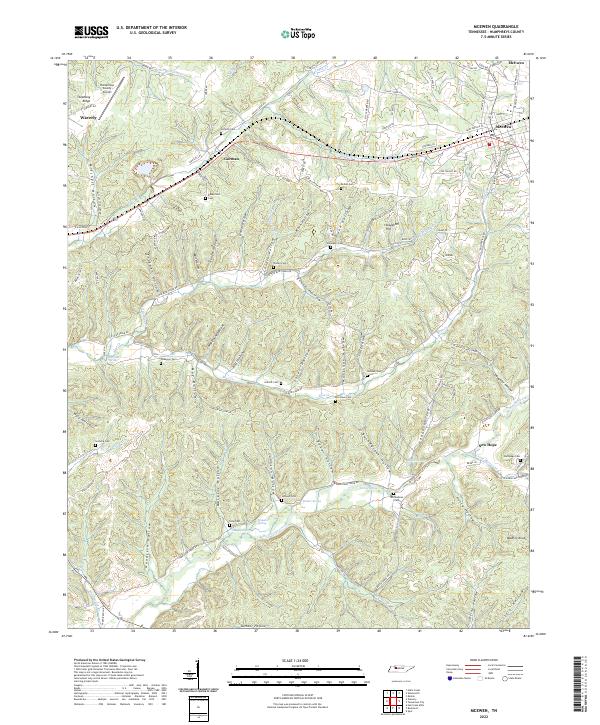 McEwen, TN — USGS 7.5-minute topo (2022)