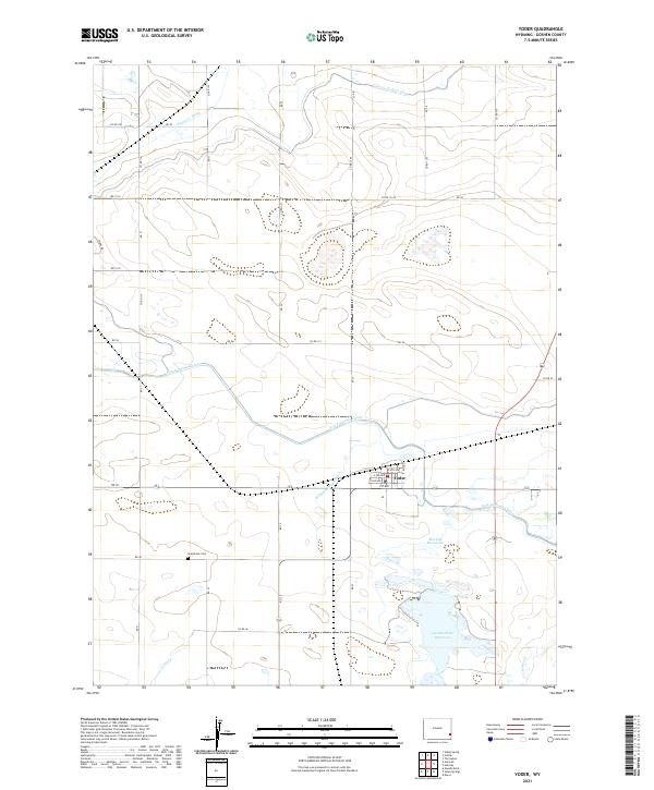 Yoder, WY — USGS 7.5-minute topo (2021)
