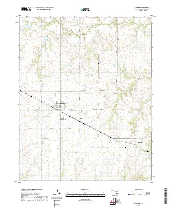 Covington, OK — USGS 7.5-minute topo (2022)