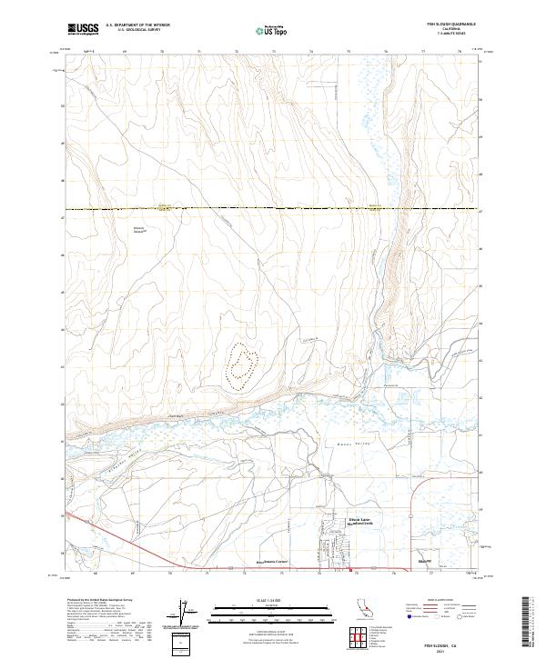 Fish Slough, CA — USGS 7.5-minute topo (2021)