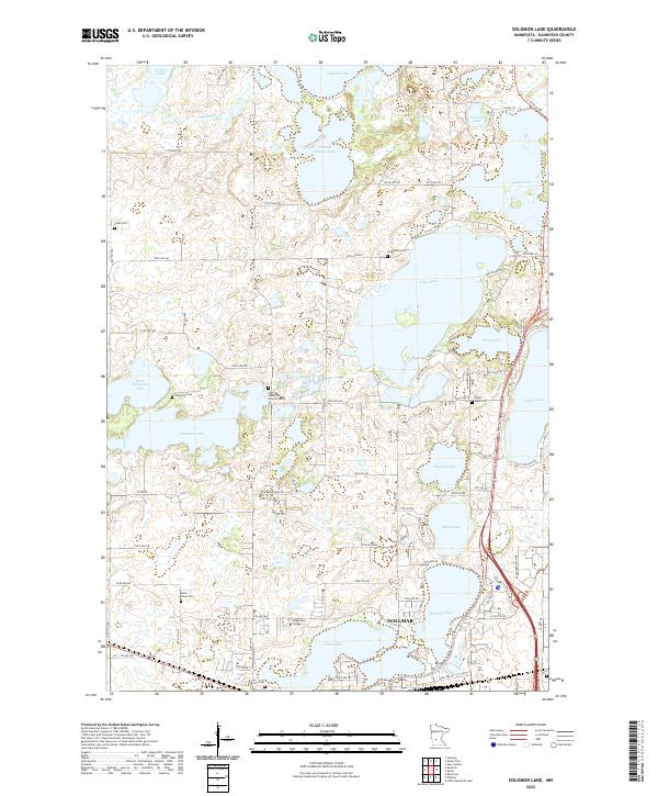 Solomon Lake, MN — USGS 7.5-minute topo (2022)