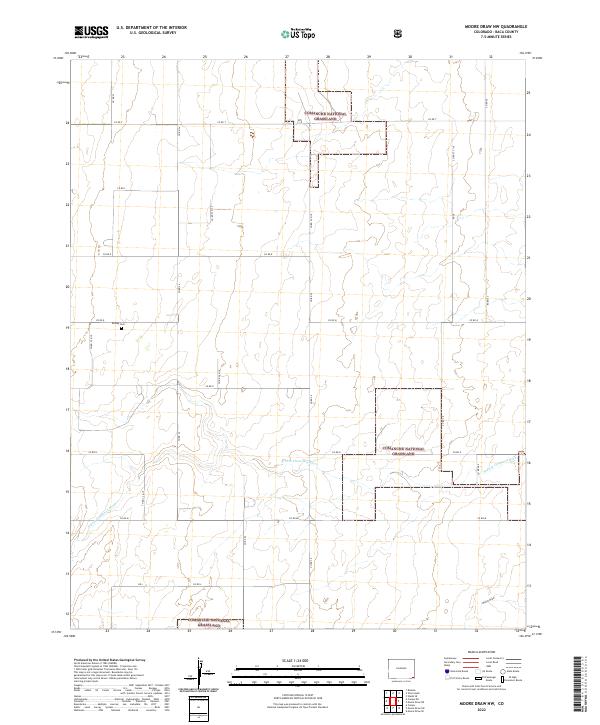 Moore Draw NW, CO — USGS 7.5-minute topo (2022)