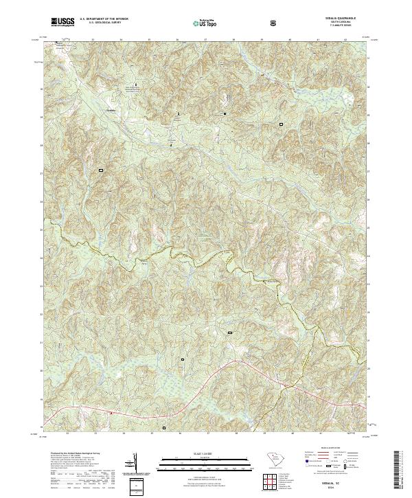 Sedalia, SC — USGS 7.5-minute topo (2024)