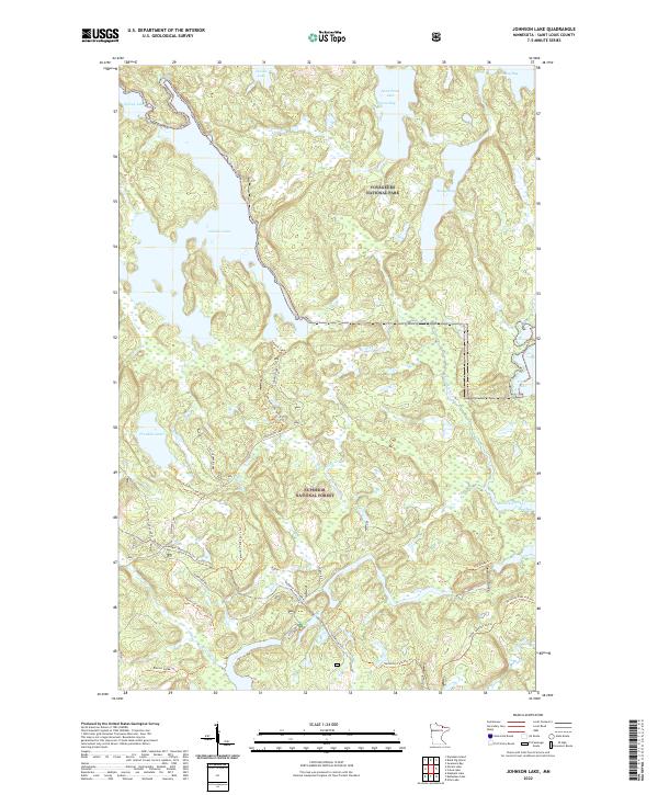 Johnson Lake, MN — USGS 7.5-minute topo (2022)