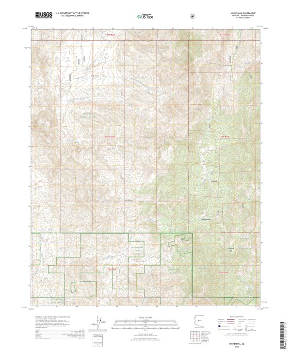 Minnehaha, AZ — USGS 7.5-minute topo (2026)