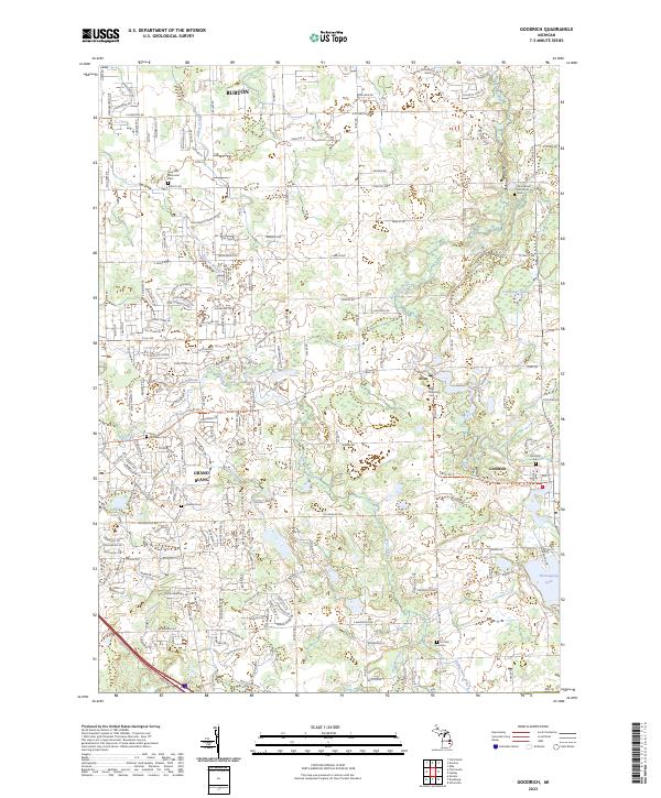 Goodrich, MI — USGS 7.5-minute topo (2023)