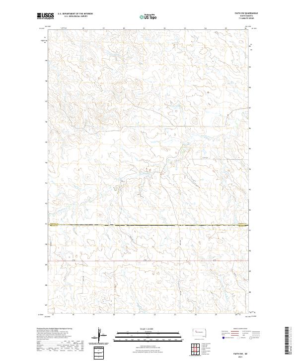 Faith SW, SD — USGS 7.5-minute topo (2021)