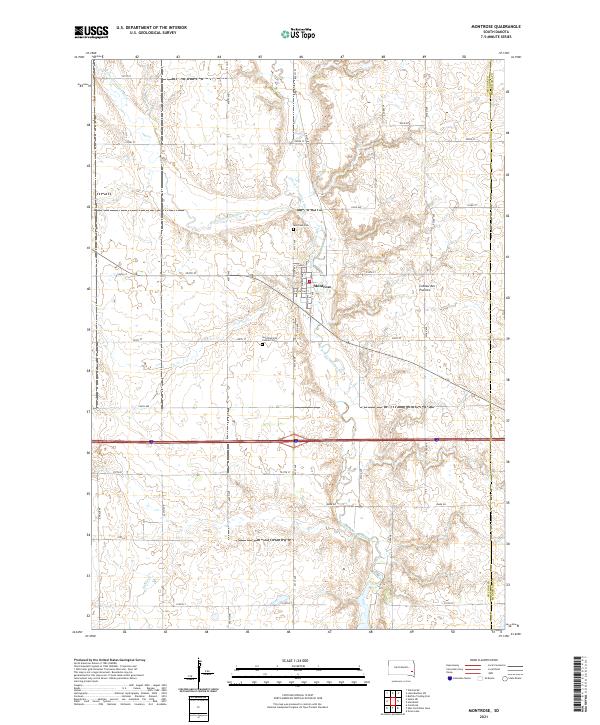 Montrose, SD — USGS 7.5-minute topo (2021)