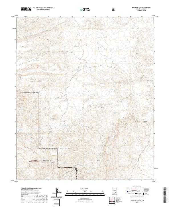 Buehman Canyon, AZ — USGS 7.5-minute topo (2021)