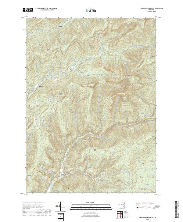 Peekamoose Mountain, NY — USGS 7.5-minute topo (2023)