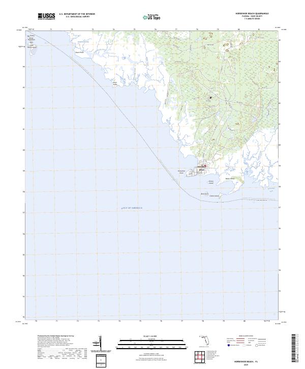 Horseshoe Beach, FL — USGS 7.5-minute topo (2025)