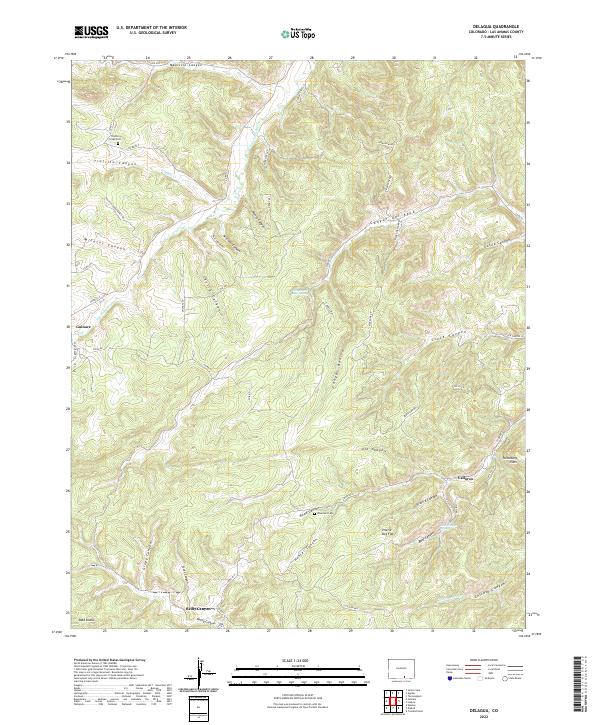 Delagua, CO — USGS 7.5-minute topo (2022)