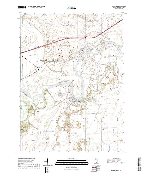 Prophetstown, IL — USGS 7.5-minute topo (2024)