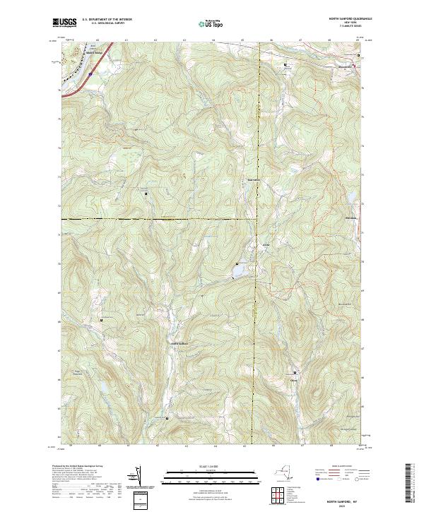 North Sanford, NY — USGS 7.5-minute topo (2023)
