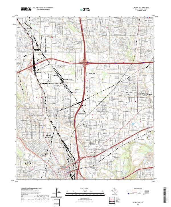 Haltom City, TX — USGS 7.5-minute topo (2022)