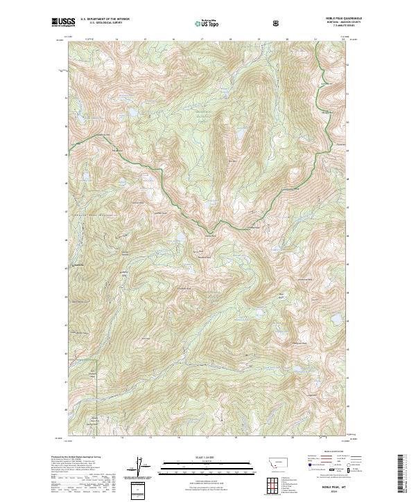 Noble Peak, MT — USGS 7.5-minute topo (2024)