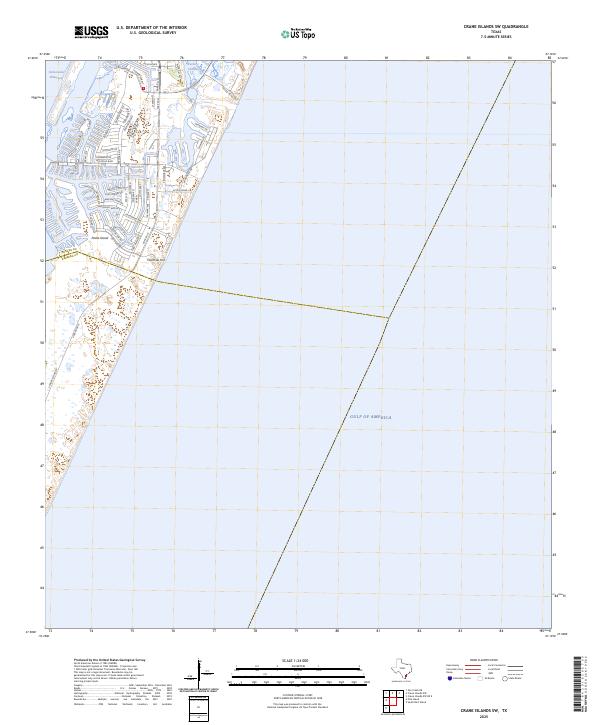 Crane Islands SW, TX — USGS 7.5-minute topo (2025)