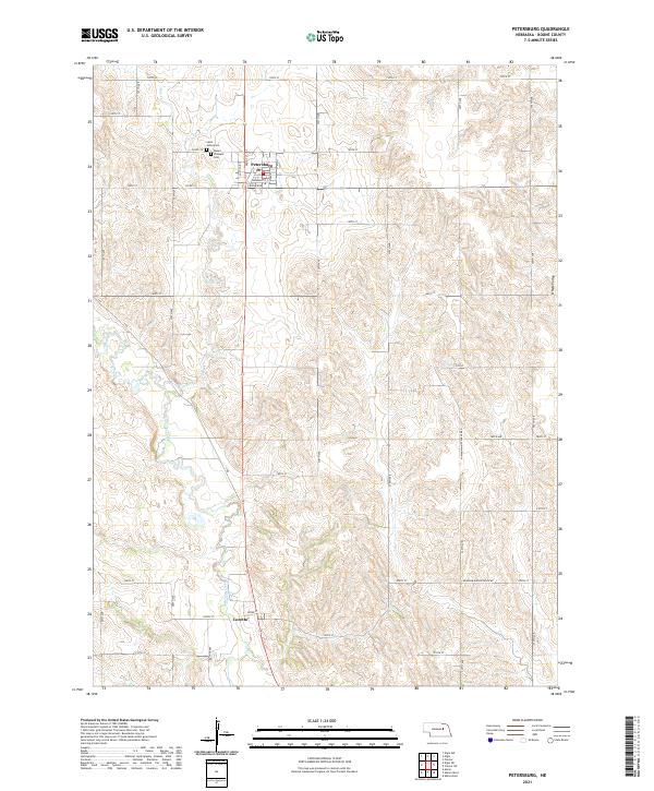 Petersburg, NE — USGS 7.5-minute topo (2021)