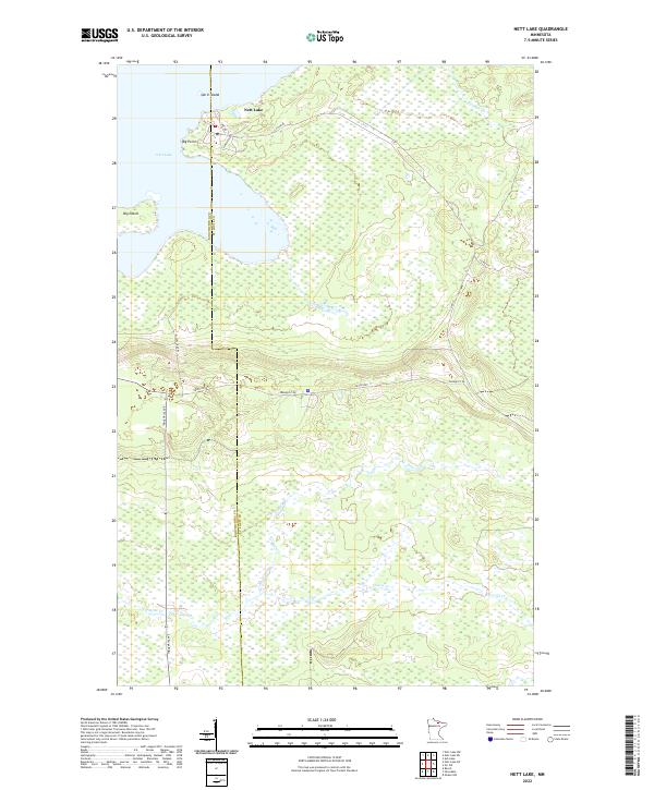 Nett Lake, MN — USGS 7.5-minute topo (2022)