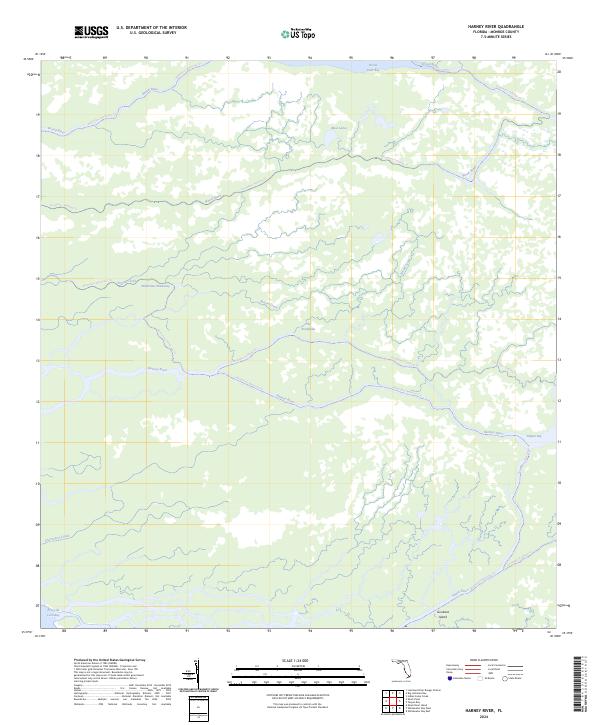 Harney River, FL — USGS 7.5-minute topo (2024)