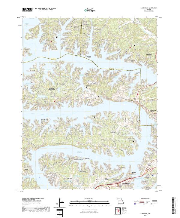 Lake Ozark, MO — USGS 7.5-minute topo (2021)
