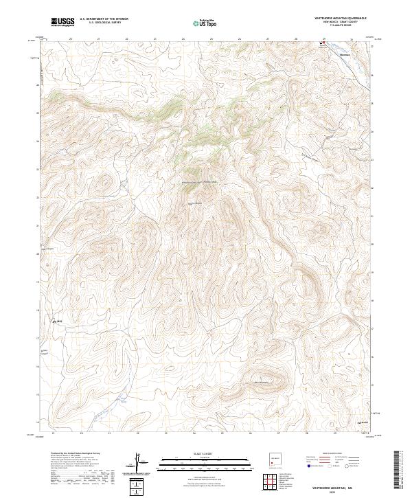 Whitehorse Mountain, NM — USGS 7.5-minute topo (2023)