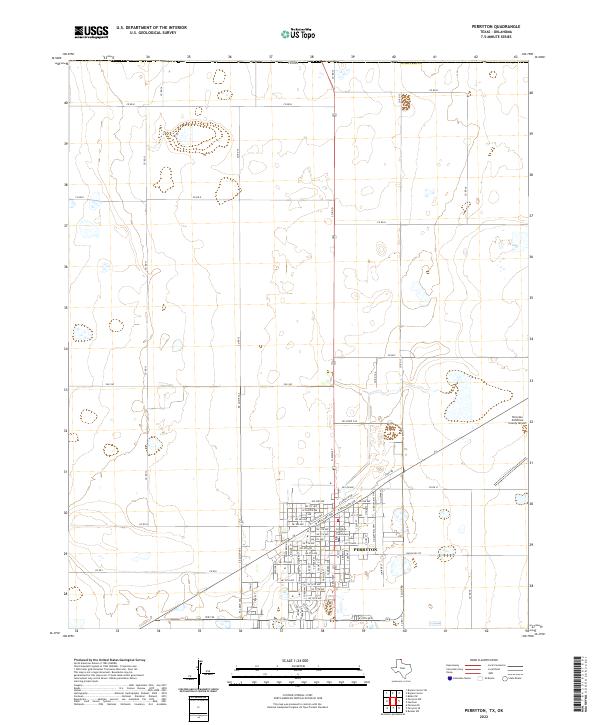 Perryton, TX-OK — USGS 7.5-minute topo (2022)