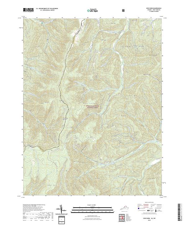 Cow Knob, VA-WV — USGS 7.5-minute topo (2022)