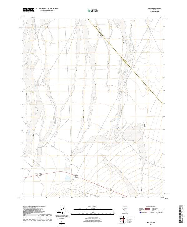 Millers, NV — USGS 7.5-minute topo (2021)