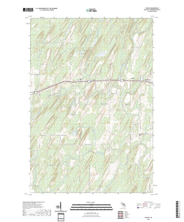 Wilson, MI — USGS 7.5-minute topo (2023)