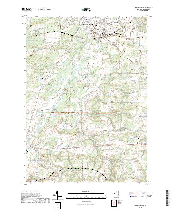 Batavia South, NY — USGS 7.5-minute topo (2023)
