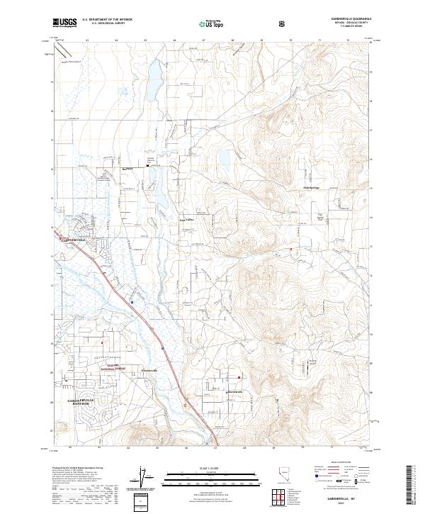 Gardnerville, NV — USGS 7.5-minute topo (2021)