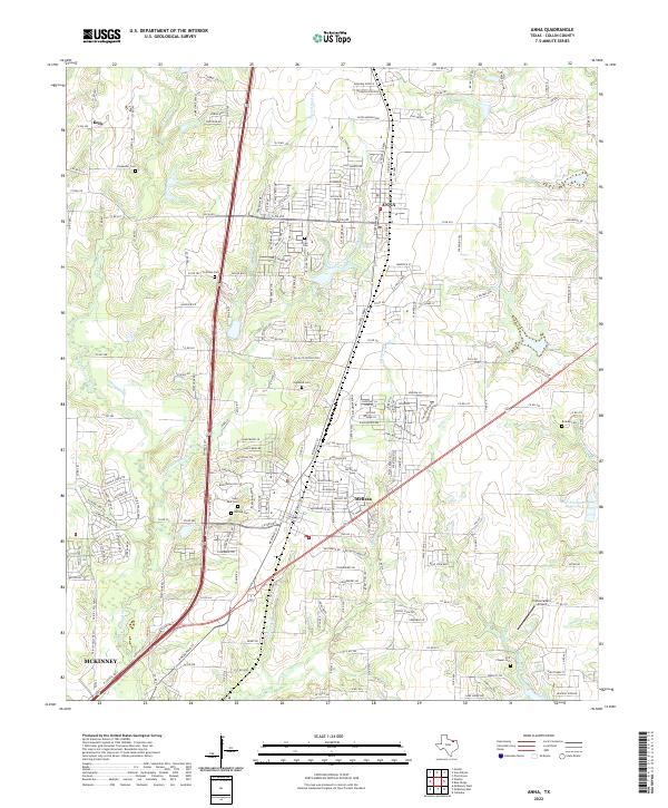 Anna, TX — USGS 7.5-minute topo (2022)