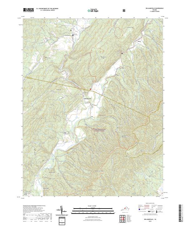 Williamsville, VA — USGS 7.5-minute topo (2022)