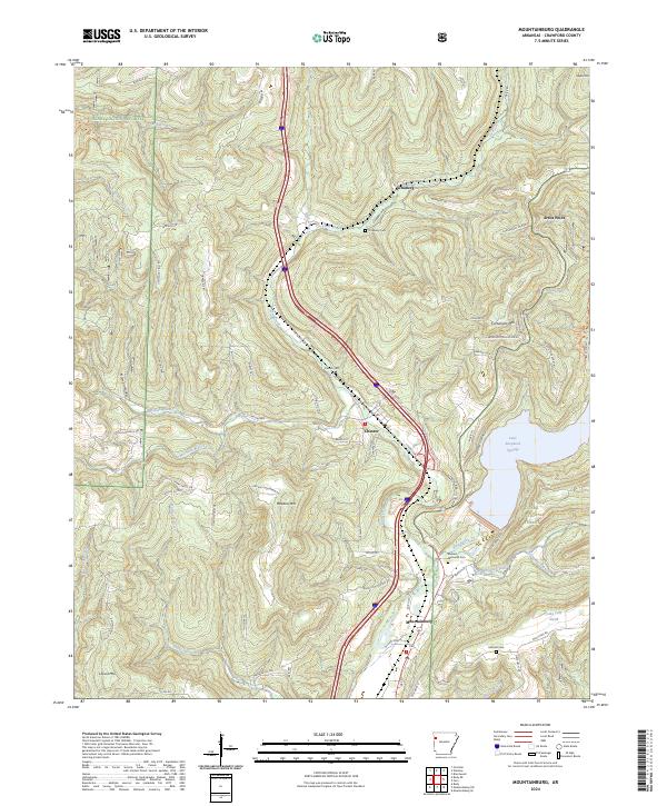 Mountainburg, AR — USGS 7.5-minute topo (2024)