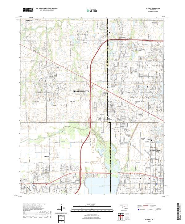 Bethany, OK — USGS 7.5-minute topo (2022)
