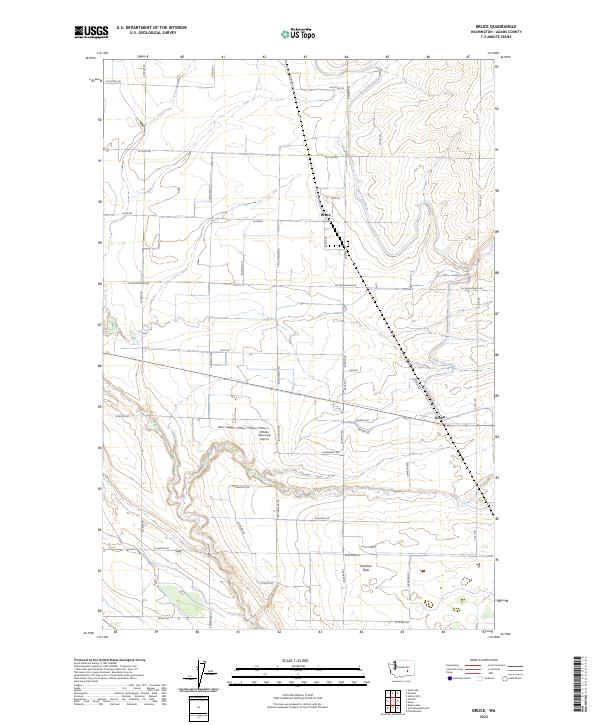 Bruce, WA — USGS 7.5-minute topo (2023)