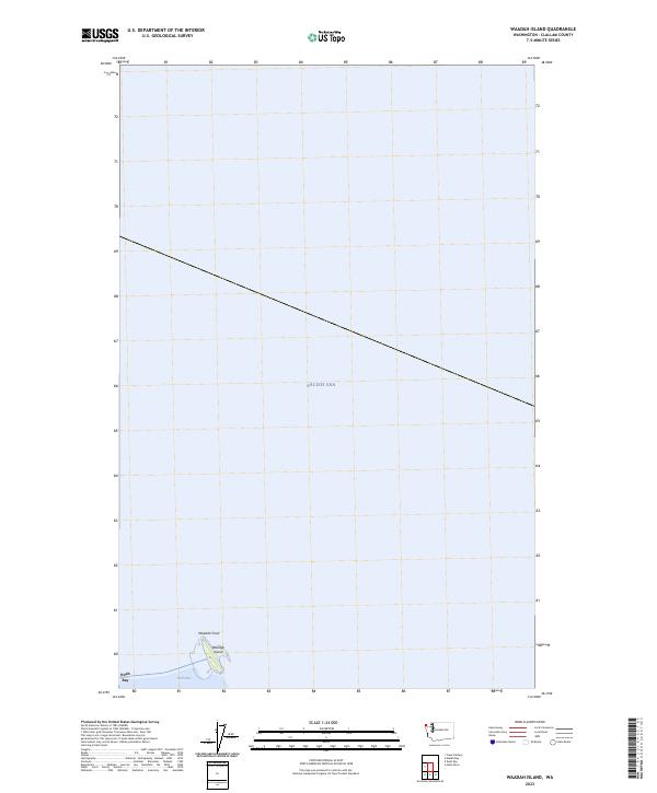 Waadah Island, WA — USGS 7.5-minute topo (2023)