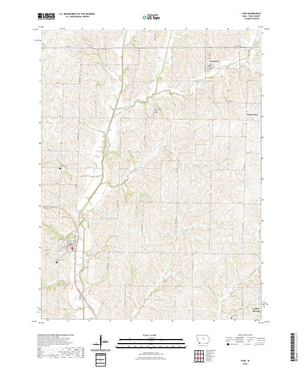 Coin, IA — USGS 7.5-minute topo (2022)
