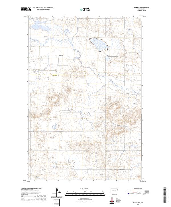 Plum Butte, ND — USGS 7.5-minute topo (2024)